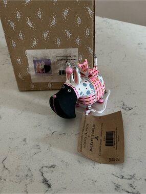 McKenzie Childs Agne’s plaid Scottie dog mini ornament